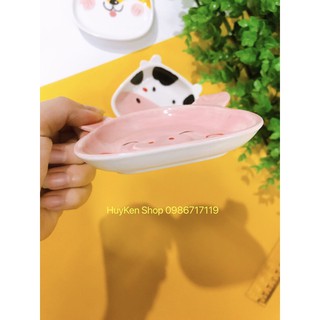 Đĩa sứ mini hình con vật dễ thương cho bé