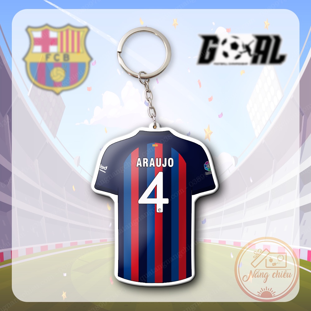 Móc Khóa Dày In Sắc Nét 2 Mặt, In Áo Đấu Câu lạc bộ bóng đá Barcelona ☘️MÓC KHÓA THẺ CẦU THỦ☘️