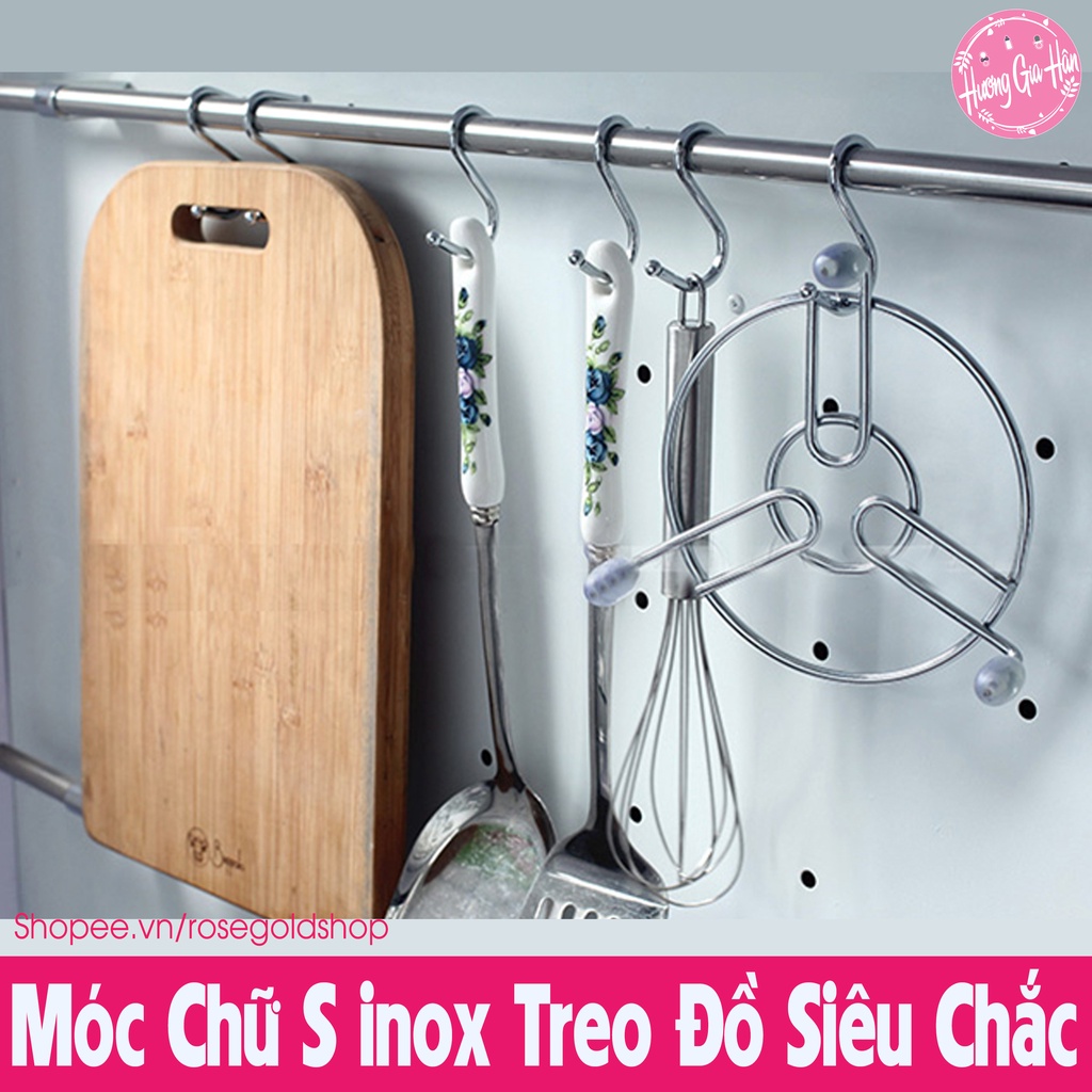 Móc Chữ S inox (Loại Cao Cấp Có Đầu Tròn) Treo Đồ Siêu Chắc - Treo Hàng Hóa