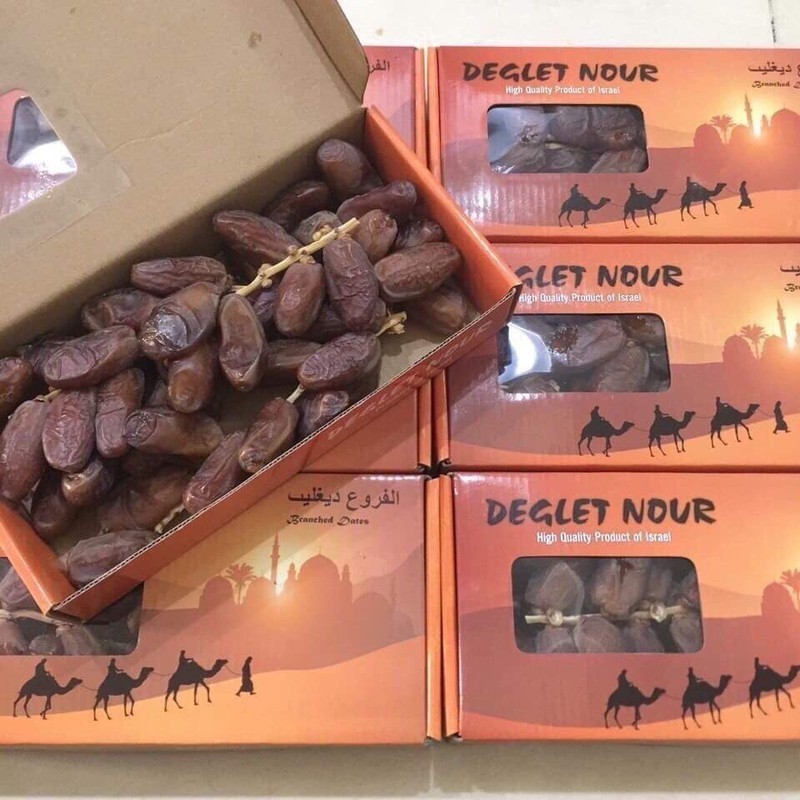 Sẵn hàng - Chà là khô nguyên cành Deglet Nour Israel 500g vị ngon tự nhiên
