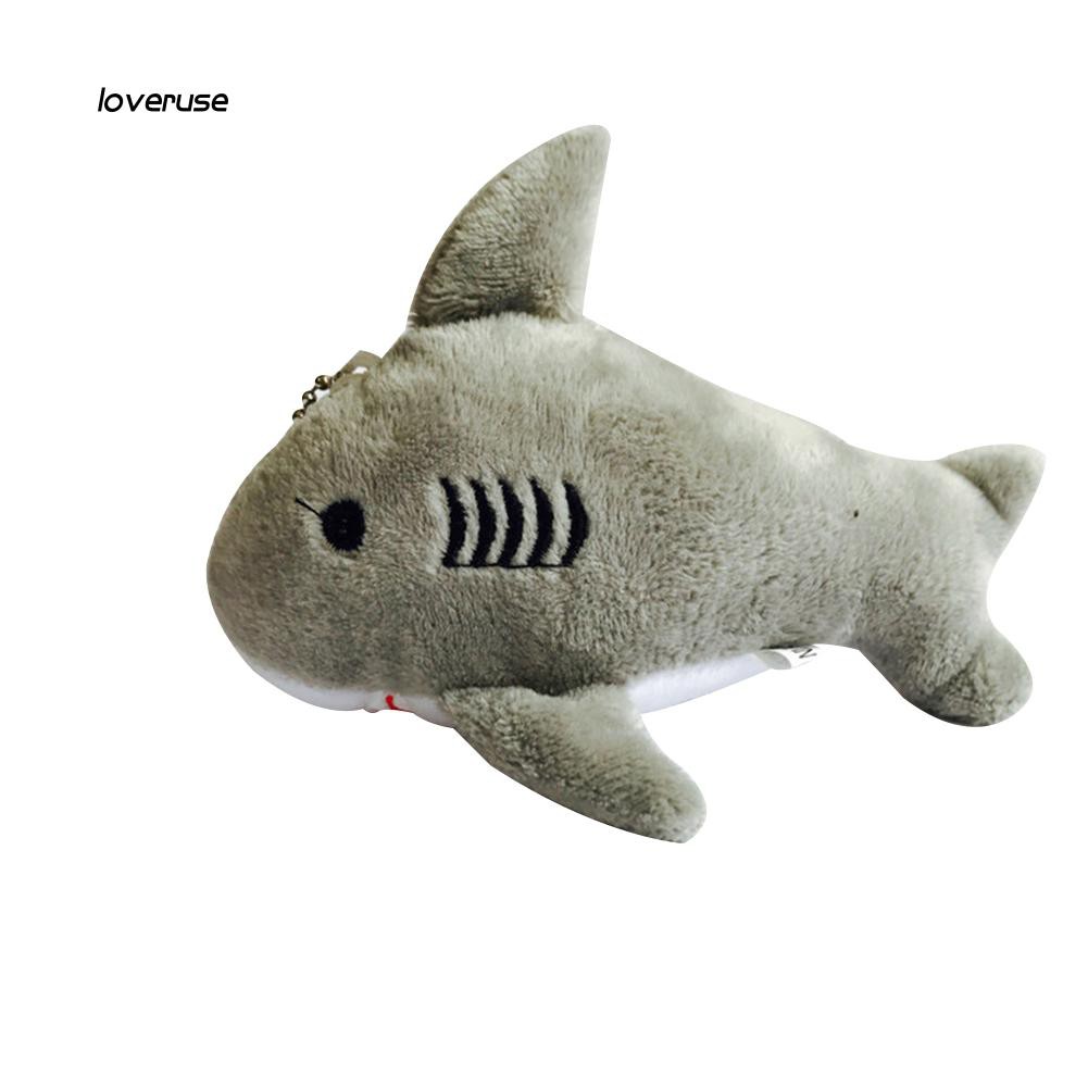 Móc khóa hình con cá mập dễ thương chiều dài 12 cm