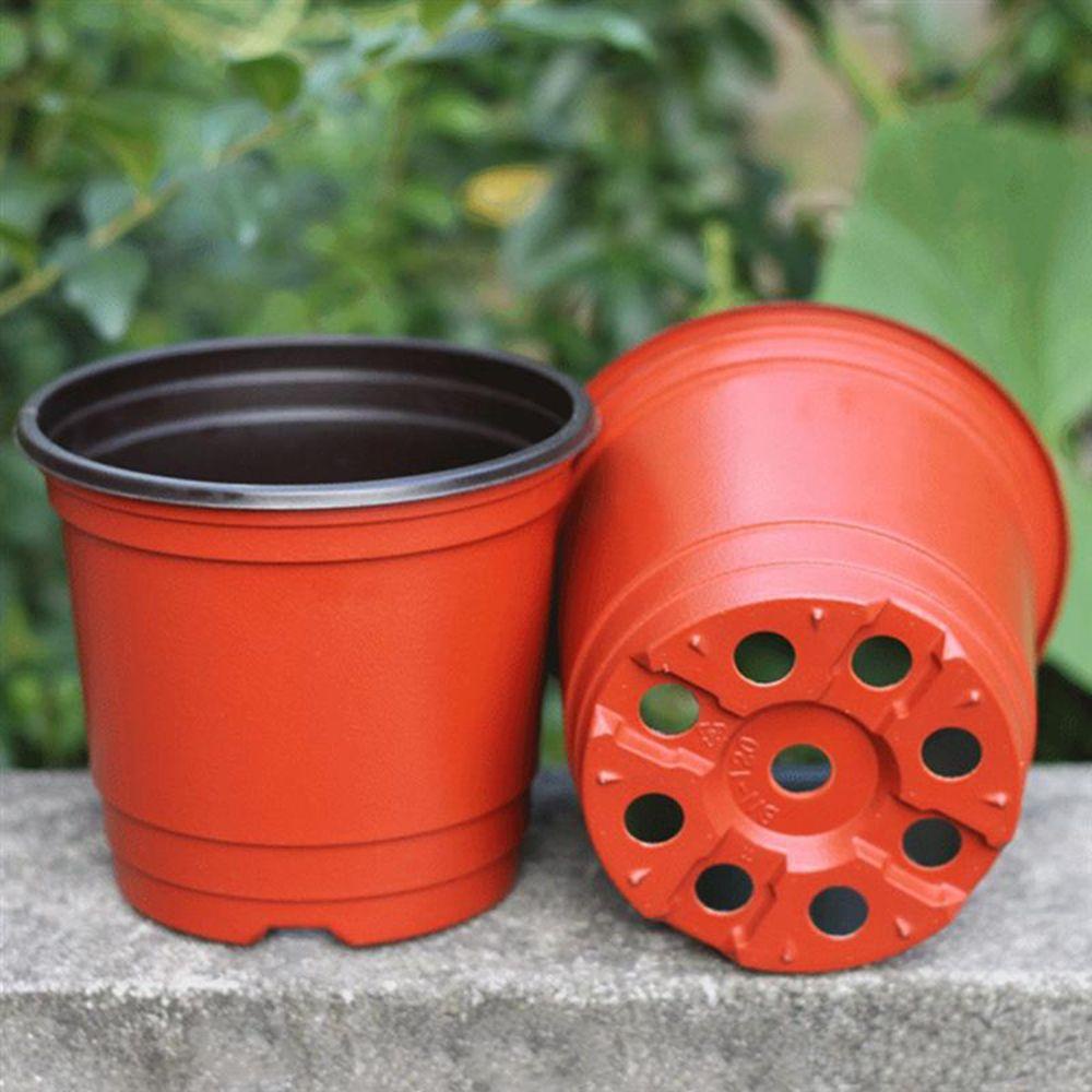 Bộ 10 Chậu Hoa Bằng Nhựa Mềm Hai Tông Màu Mini Dùng Trang Trí Vườn Nhà