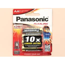 1 vỉ 2 viên pin kiềm Alkaline AA, AAA Panasonic