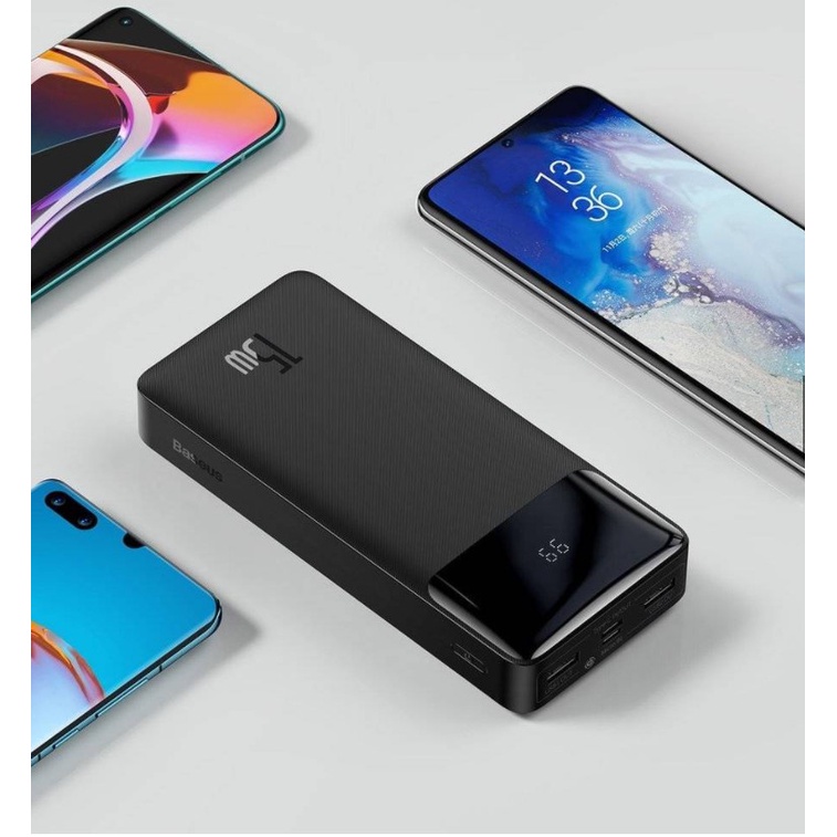 Sạc Dự Phòng 30.000 mAh Baseus Bipow PPLN3 Sạc Nhanh 15W Hàng Chính Hãng Bảo Hành 1 Năm