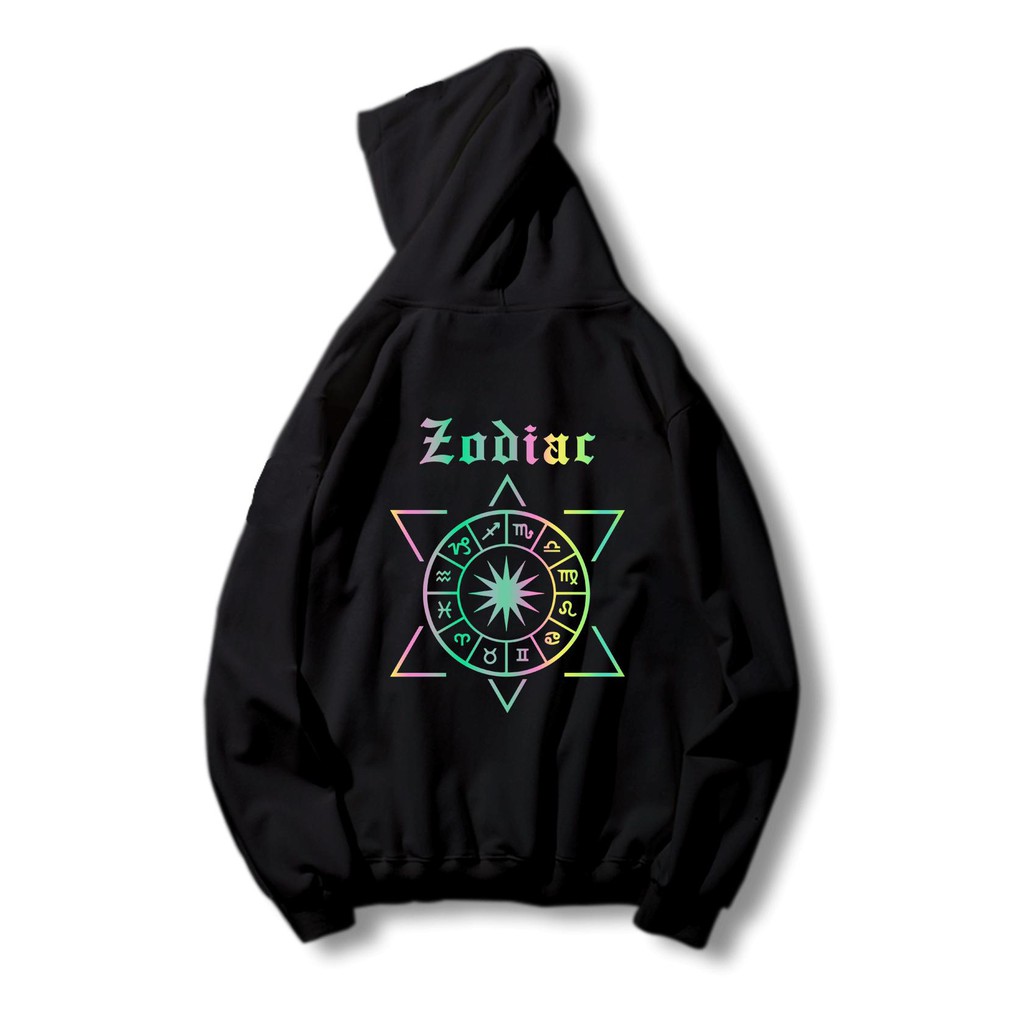 HDPQ - Áo khoác hoodie phản quang nỉ bông mẫu zodiac