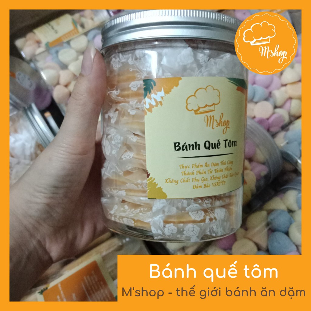 Bánh ăn dặm - bánh quế vị tôm handmade M'shop