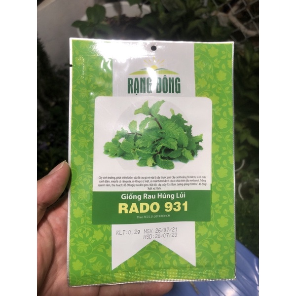 Hạt giống Húng Lủi (Bạc Hà Âu) Trồng Quanh Năm, Cây Cho Thu Hoạch Nhiều Lần (gói 0,2 gram) - Hạt Giống Rạng Đông