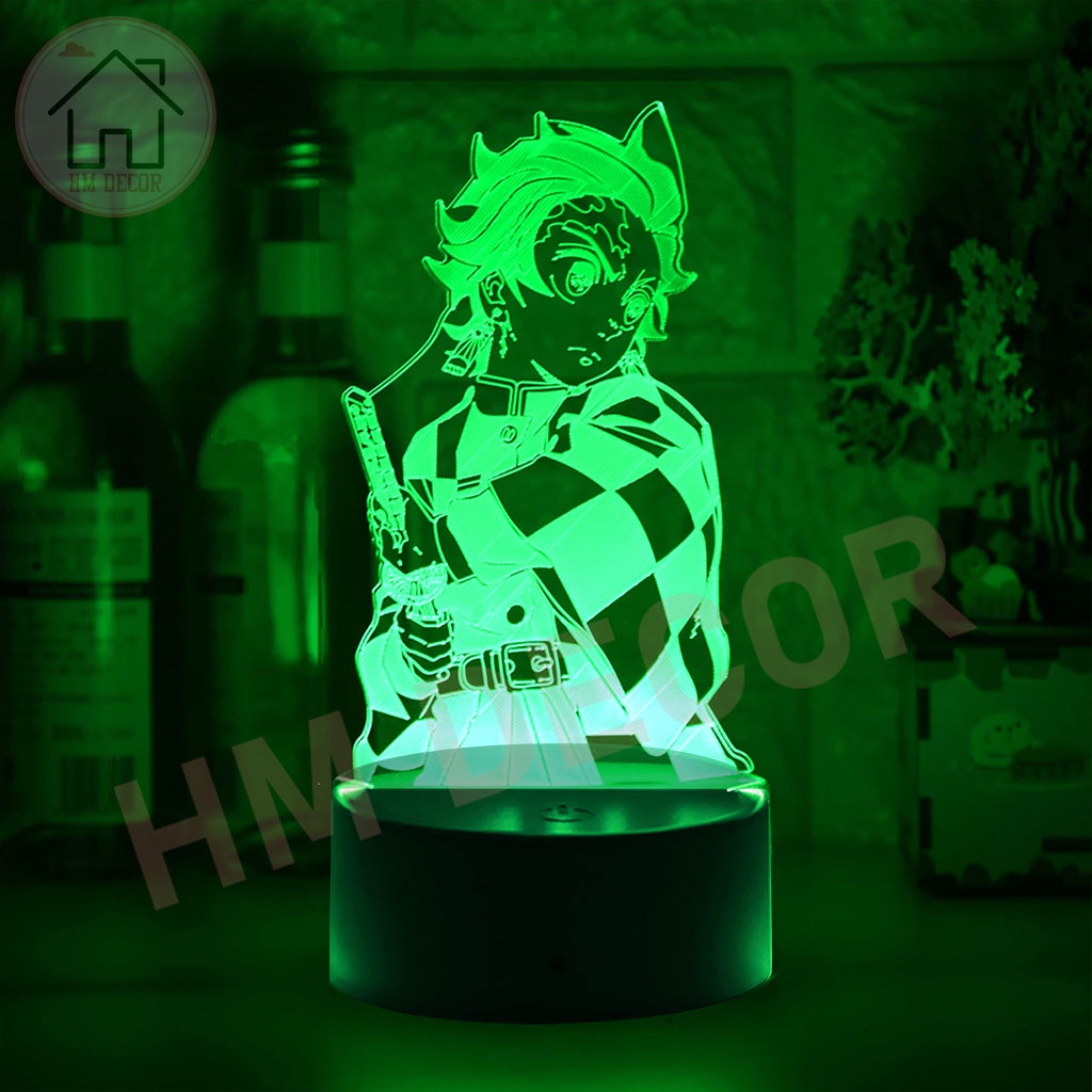 Đèn led anime 3D nhân vật Demon Slayer Thanh gươm diệt quỷ Tanjiro Nezuko Shinobu bàn học trang trí phòng ngủ HM Decor