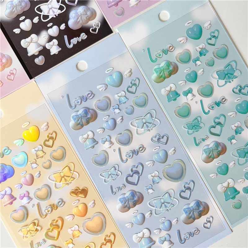 Nhãn Dán Hình Trái Tim Cá Tính Chống Thấm Nước Trang Trí Tạp Chí