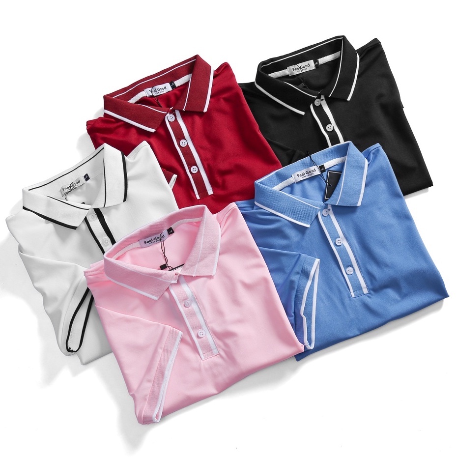 Áo Polo Nam đẹp FEEL GOOD basic - Áo thun nam có cổ trụ bẻ, phối sọc MR.SIMPLE vải cá sấu giá rẻ - FEEL GOOD LIKE A BOSS
