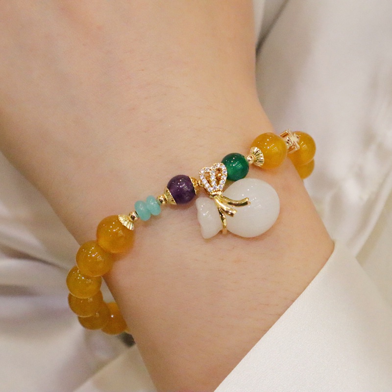 Hàng Mới Về [Hàng Mới Về] Vòng Đeo Tay Mã Não Phong Cách Mới