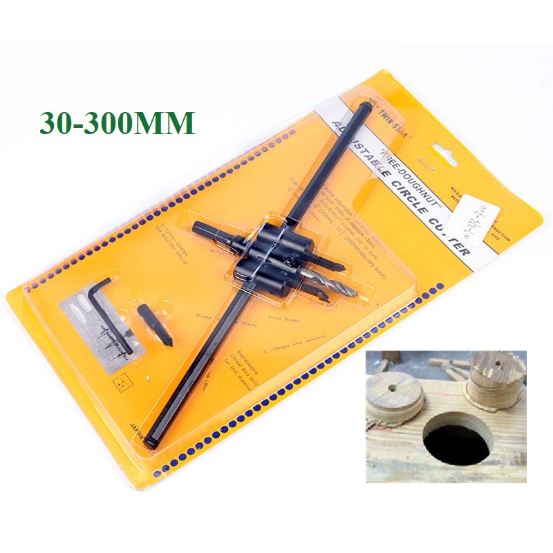 Bộ khoét lỗ thạch cao, khoét gỗ 120mm/200mm/3000mm + bộ lươi khoét sơ cua