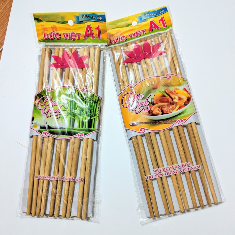 Bộ 10 đũa tre cao cấp Đức Việt - hàng Việt Nam - Phụ Kiện Bàn Ăn
