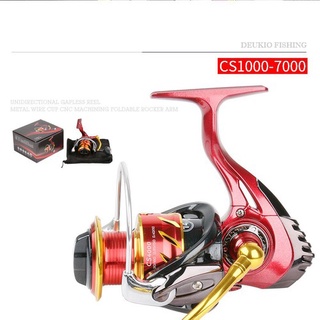 Máy câu cá kim loại DEUKIO CS1000-7000 dùng câu lure câu lăng xê M-02