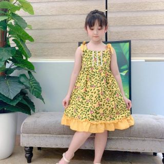 Váy lụa / Free ship 50k / Váy lụa hàn 2 dây siêu xinh cho bé gái