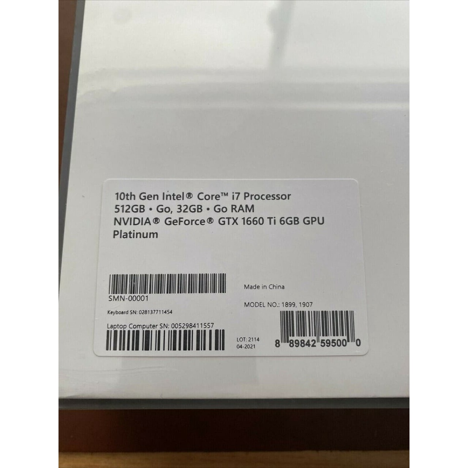Brand New Microsoft Surface Book 3 15" 10th i7 - 32GB RAM 512GB - GTX 1660 Ti - SEALED | BigBuy360 - bigbuy360.vn