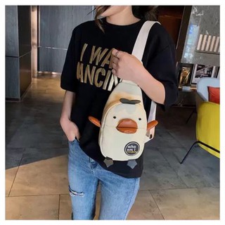 Túi vịt đeo chéo hàng QC tem nổi