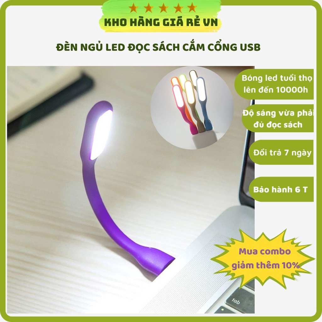 Set 2 chiếc đèn LED USB chiếu sáng bàn phím laptop dùng làm đèn ngủ hoặc đọc sách đầu giường tiện lợi Kho hàng giá rẻ VN