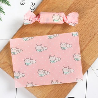 (Set 100) Giấy gói kẹo Nougat Mèo