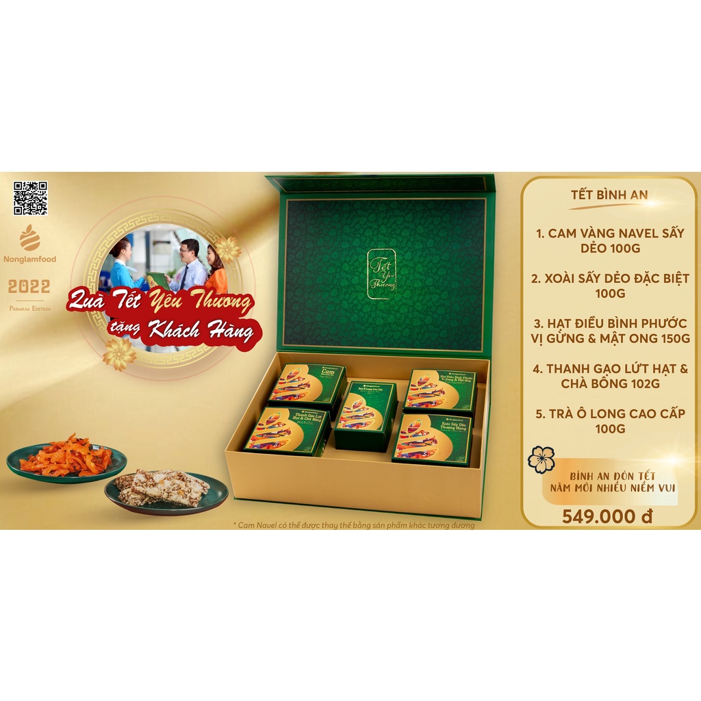Bộ Quà Tết 2022 Bình An Nông Lâm Food – Nonglamfood – Mi Sa NOLA549 quà tặng biếu Tết cao cấp, sang trọng cho người thân | BigBuy360 - bigbuy360.vn