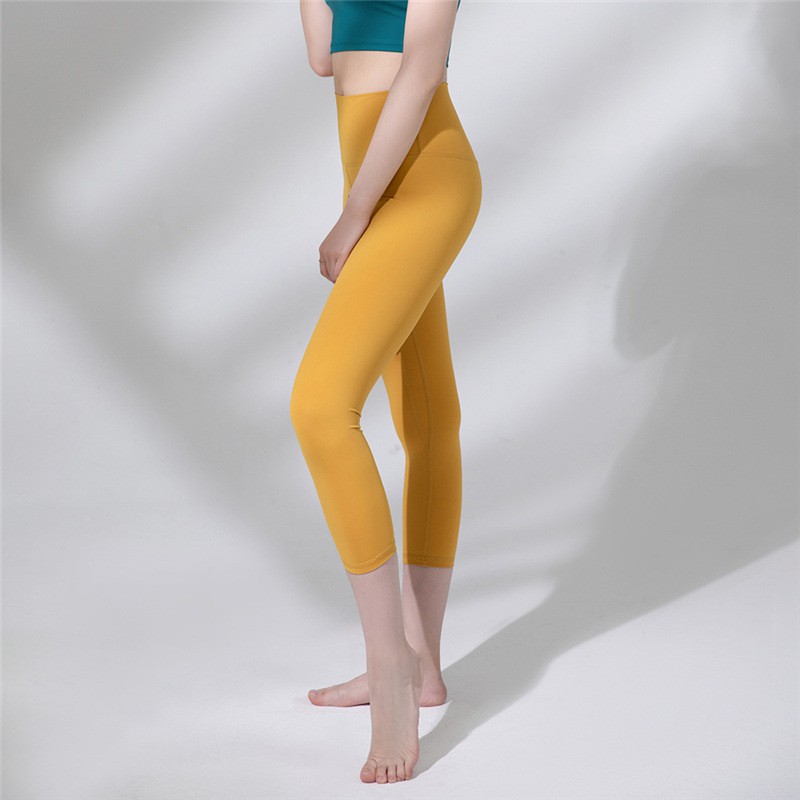 Quần Legging Thể Thao Lưng Cao Chất Liệu Nhanh Khô Size 7 / 8 Dành Cho Nữ