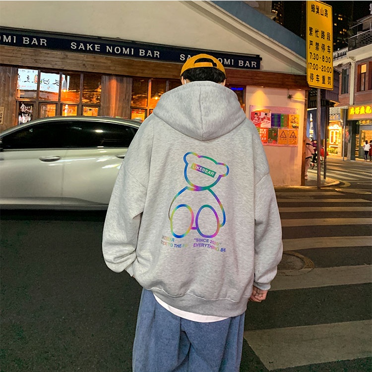 Áo khoác IFNICEFUTURE hoodie dài tay in hoạ tiết hoạt hình thời trang cho nam