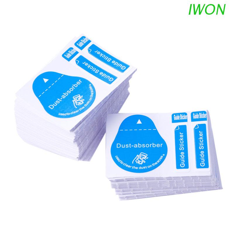 Set 200 miếng dán lấy bụi và dẫn hướng hỗ trợ dán kính cường lực bảo vệ màn hình điện thoại máy tính bảng
