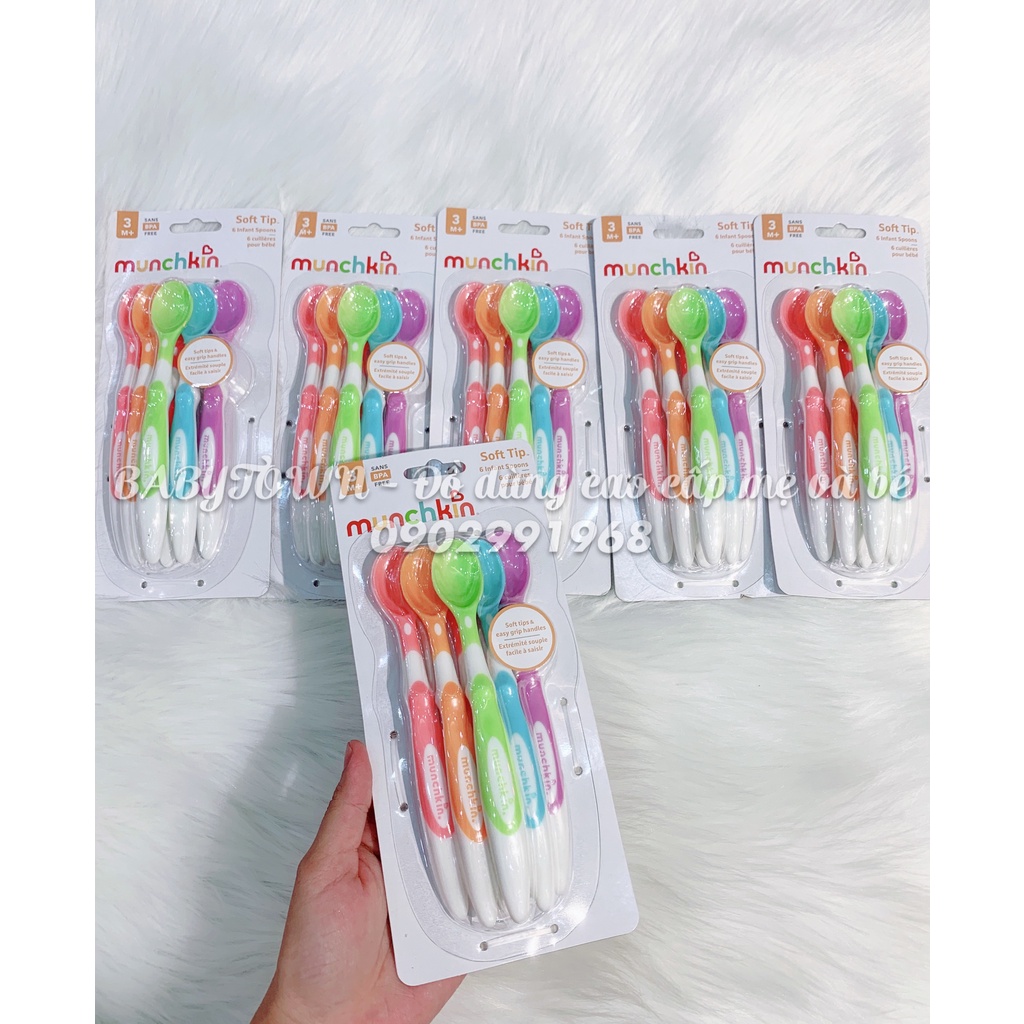 Thìa mềm ăn dặm cho bé Munchkin (Bộ 6 thìa)