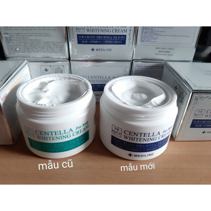 Kem Dưỡng Trắng Da, Chống Nắng Toàn Thân The Rucy Mediline Centella Whitening Cream For Body SPF 50+ PA+++ 100g mẫu new