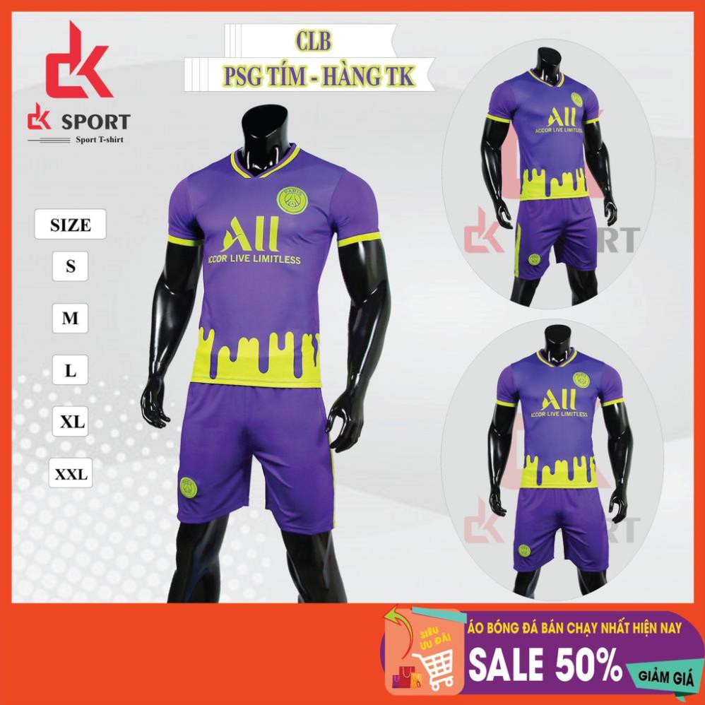 Bộ Quần Áo thể thao, bóng đá CLB PSG mùa 2021 -2022, vải cao cấp chất lượng, thấm hút mồ hôi, thoát nhiệt nhanh.