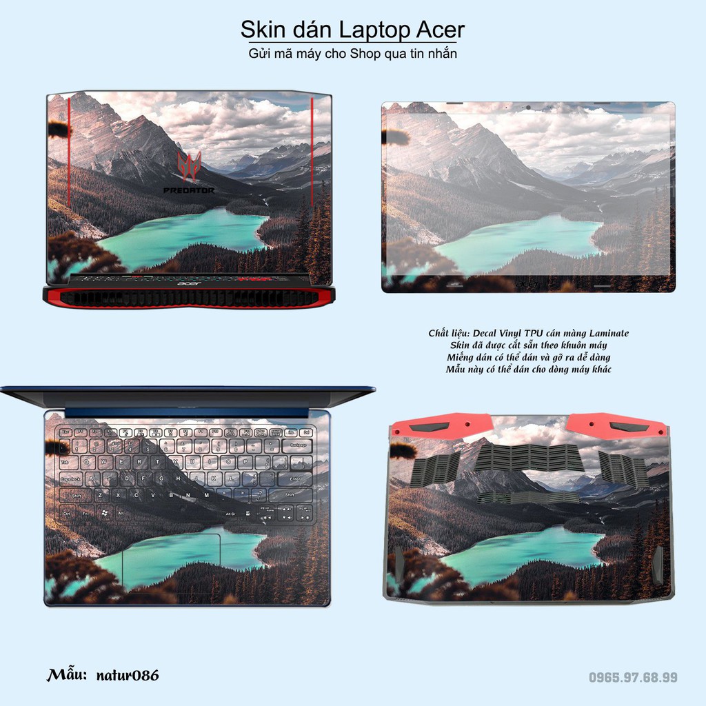 Skin dán Laptop Acer in hình thiên nhiên nhiều mẫu 4 (inbox mã máy cho Shop)