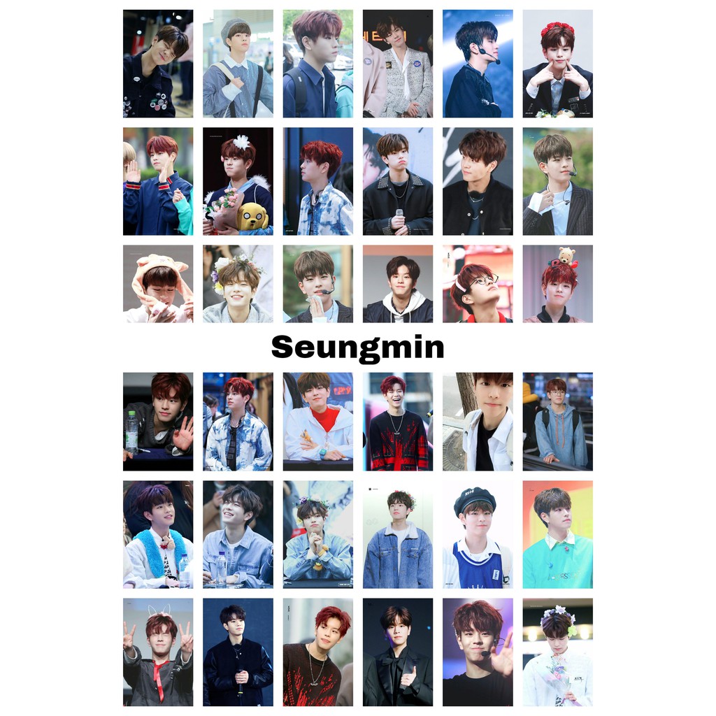 Lomo card 54 ảnh thành viên Stray Kids - Seungmin