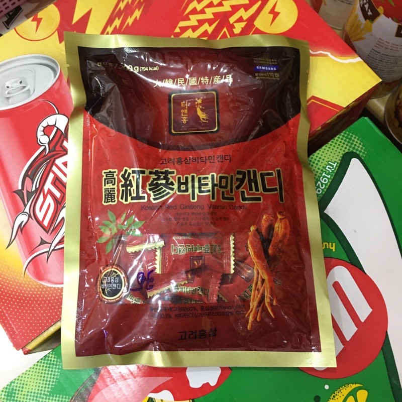 kẹo sâm KOREAN RED GINSENG VITAMIN CANDY 200gram