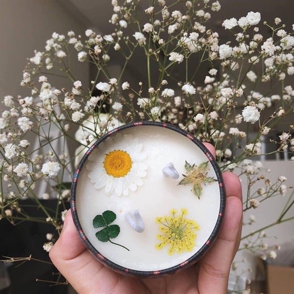 Nến thơm phòng ngủ thư giãn tinh dầu thiên nhiên cao cấp, Sáp thơm phòng ngủ trang trí nhà cửa hương thơm tự nhiên