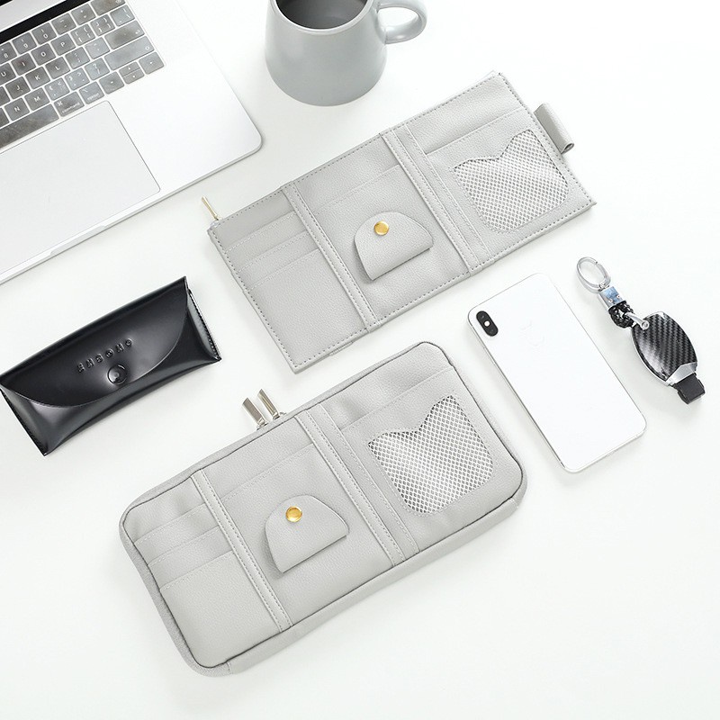 Kẹp Giữ Thẻ/Mắt Kính Gắn Tấm Chắn Nắng Xe Hơi