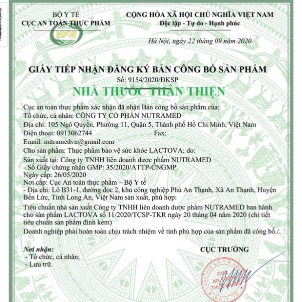 LACTOVA – Giúp thanh nhiệt lợi sữa, hỗ trợ giảm nguy cơ tắc tuyến sữa ở phụ nữ sau sinh (30 viên)