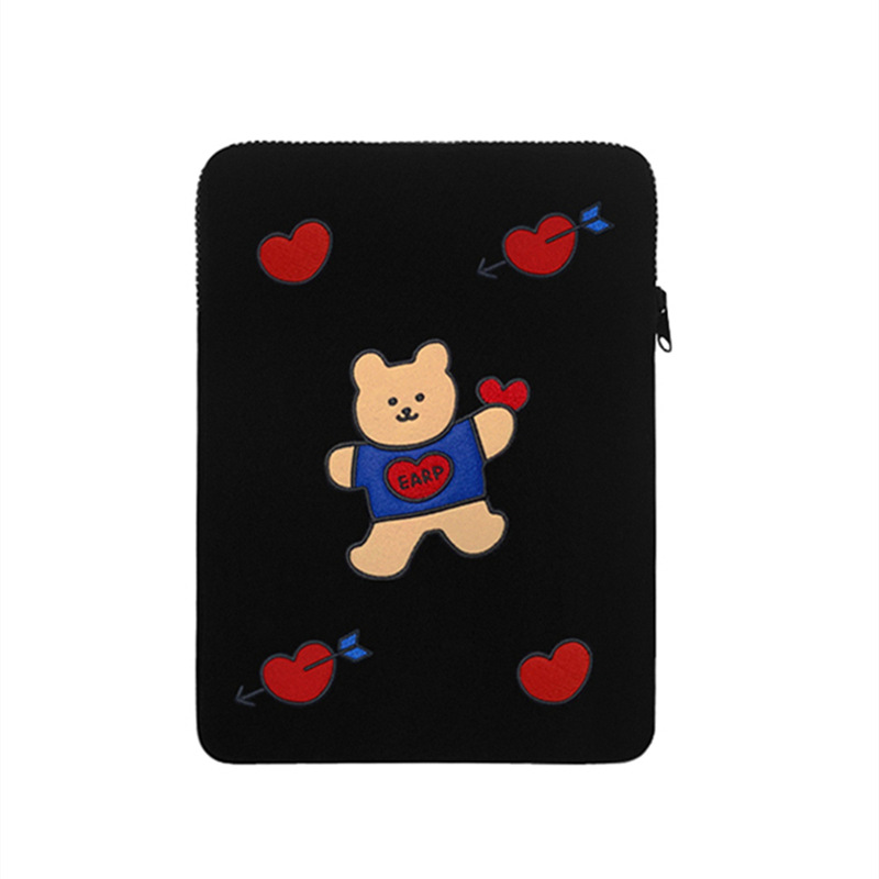 Túi Đựng Ipad / Máy Tính Bảng Thêu Hình Gấu Cherry Xinh Xắn Phong Cách Hàn Quốc | BigBuy360 - bigbuy360.vn