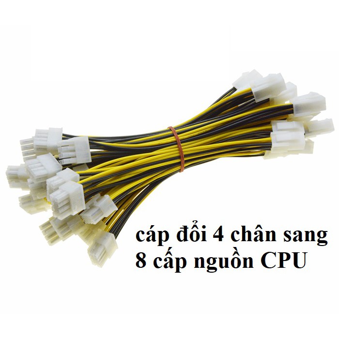 Dây chuyển nguồn 4 pin sang 8 pin CPU - jack chuyển 4 pin to 8 pin cpu 12V