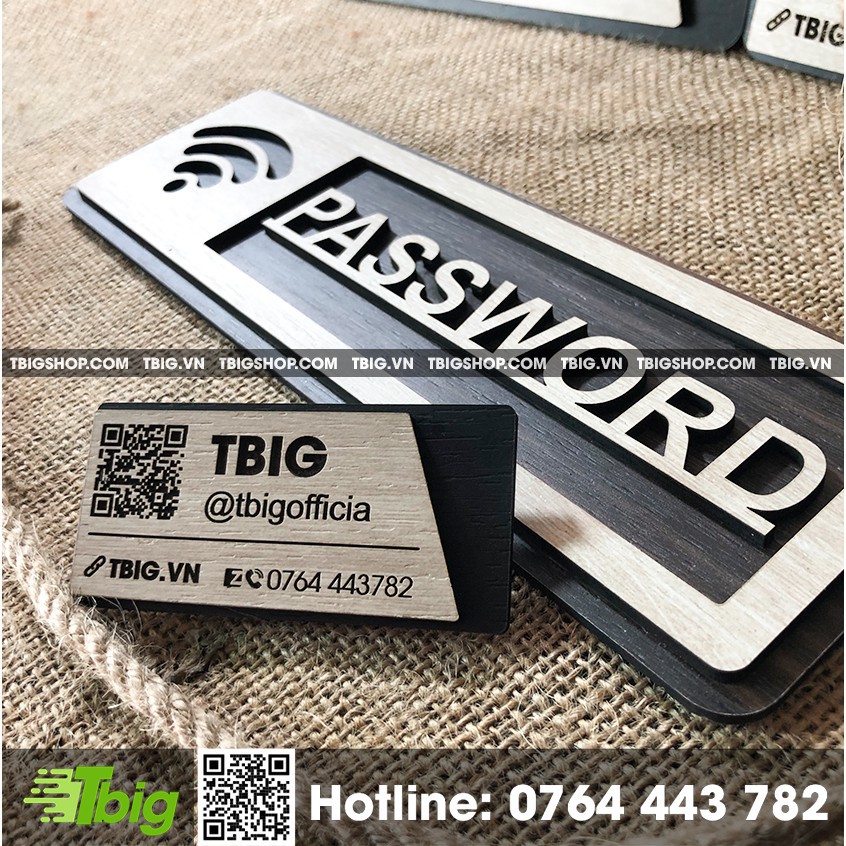 Bảng WIFI phong cách mới bằng gỗ 2 lớp (Nội dung theo yêu cầu) | BigBuy360 - bigbuy360.vn