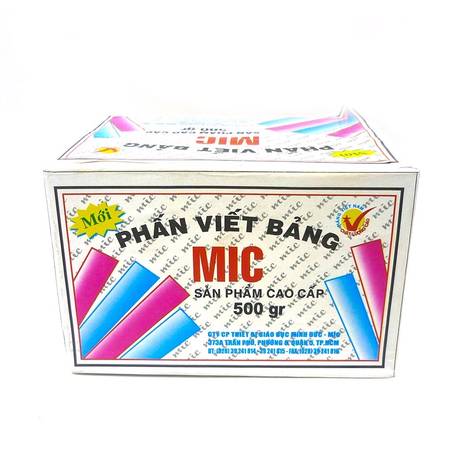 Hộp 100 Viên Phấn Trắng Bụi Thạch Cao MIC - 500g