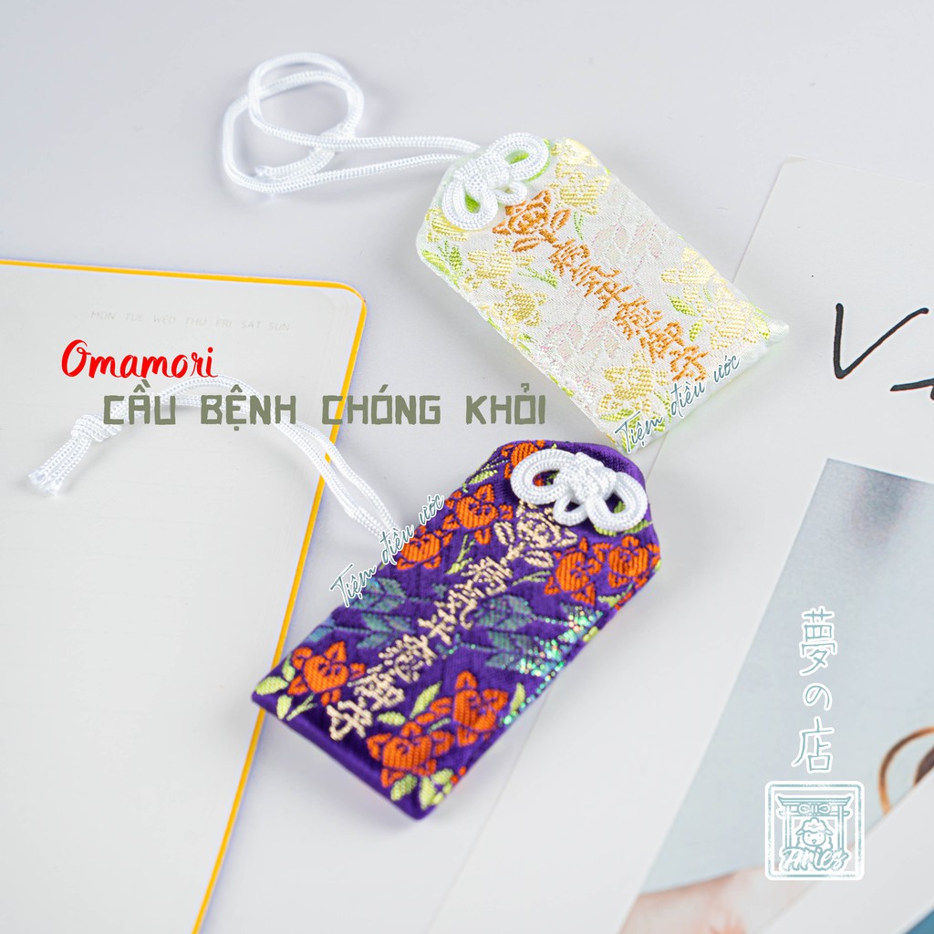 [Mã LIFEXANH03 giảm 10% đơn 500K] Omamori cầu khỏe mạnh - Yuzuruha Jinja, Kyoto, Nhật Bản, Hàng Thật