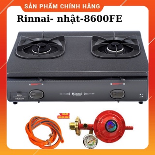 Bếp gas đôi rinnai rj-8600fe -nhập khẩu nhật bản-hàng chính hãng - bảo hành 24 tháng