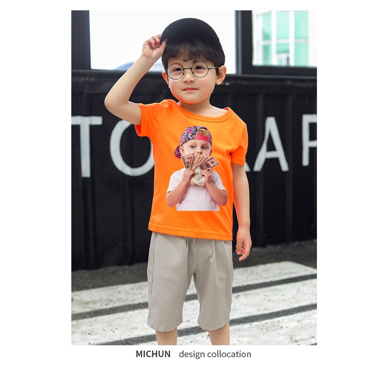 ÁO THUN HÌNH 3D.ÁO THUN CHO TRẺ EM CHO BÉ GÁI VÀ BÉ TRAI, TỪ 8KG ĐẾN 26KG-5MÀU-BEDOLLA