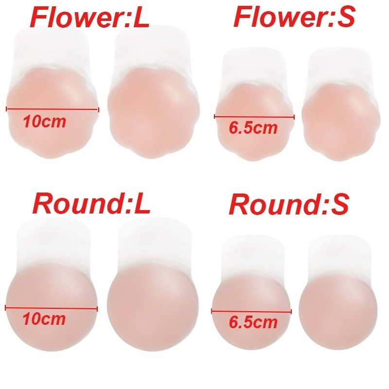 1 Cặp Miếng Dán Nâng Ngực Tự Dính Bằng Silicone Vô Hình Tái Sử Dụng Được