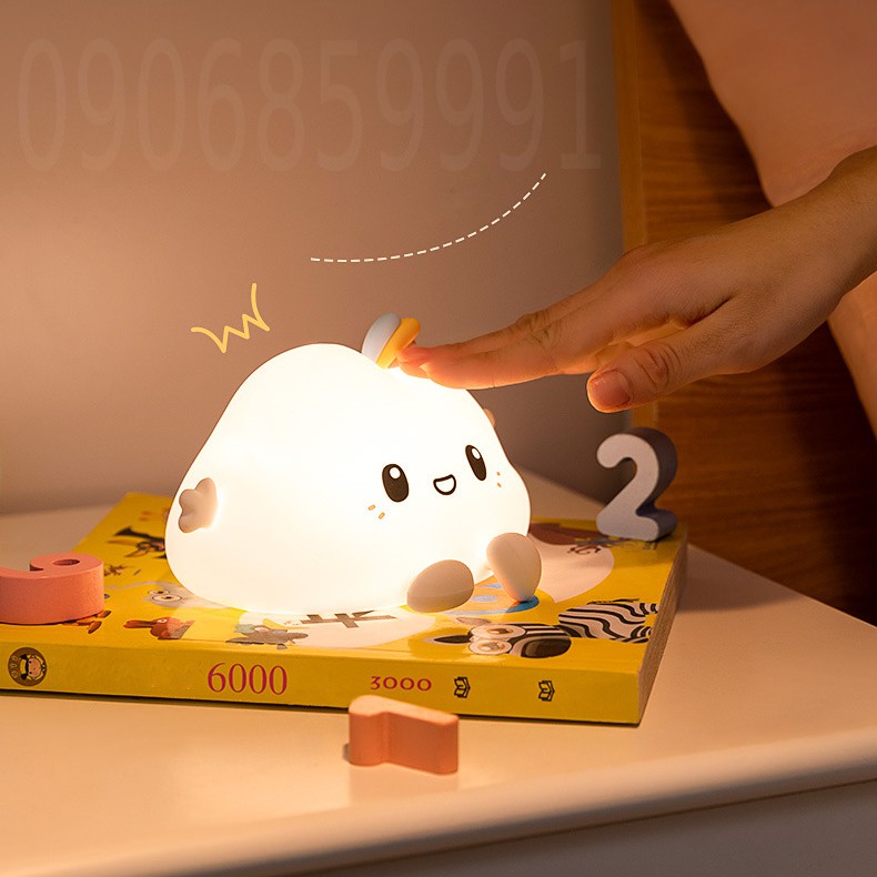 Đèn ngủ trang trí,đèn led silicon cảm ứng mây (Wh-A12)