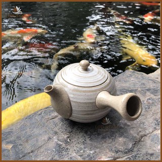 Ấm Trà Bạch Hồng Sa Kutani Quai Ngang