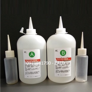 Keo AB dính chân chữ mica alu nhôm inox