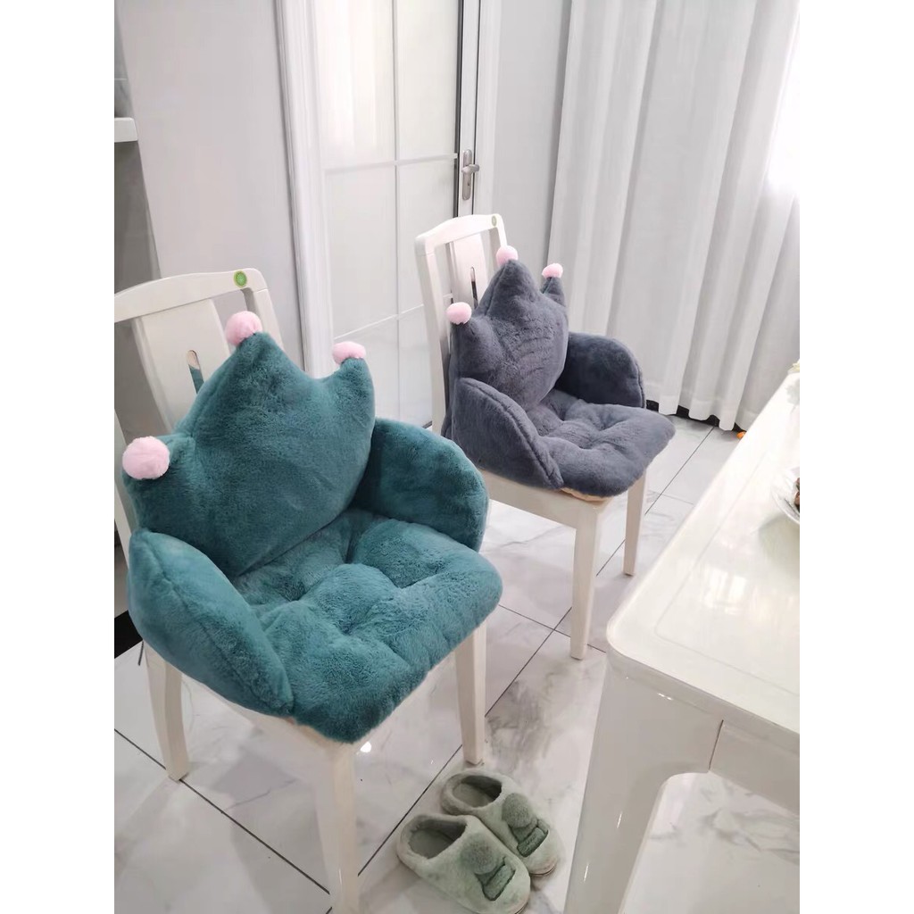 Đệm lót ghế tựa nệm ngồi mềm văn phòng gia đình vương miện, tai mèo, tai thỏ dễ thương nhã nhặn ngồi thoải mái dễ chịu