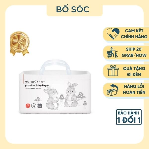 Bỉm Momorabbit Nội Địa Hàn Quốc [FREESHIP] Bỉm Momorabbit Chính Hãng Size Dán/Quần s50/M44/L40/xl36/L28/xl22/xxl18