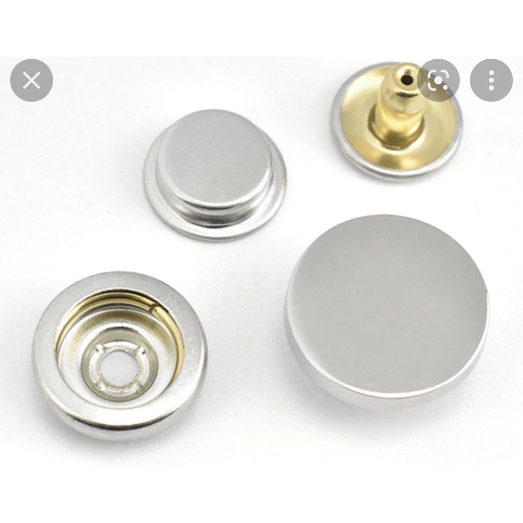 Nút bấm 4 thành phần 12mm 15mm Mã cúc 501 503 Bằng thau không gỉ Chuyên làm nút áo da cao cấp, áo khoác, quần jean